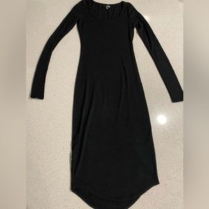 Aritzia Wilfred Free Black Fitted Long Sleeve Dress Size XXS